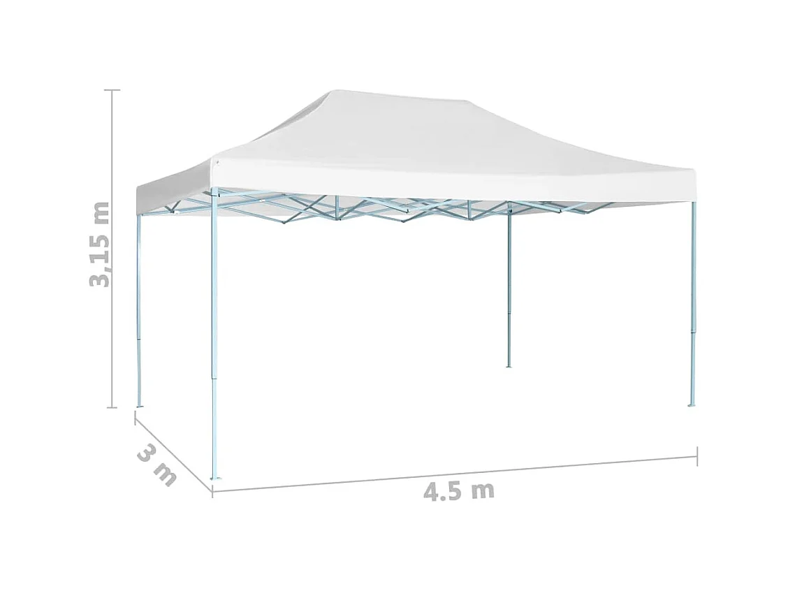 Carpa de recepción plegable 3x4,5 m Blanca