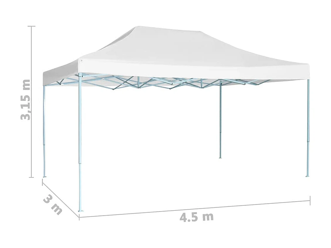 Carpa de recepción plegable 3x4,5 m Blanca
