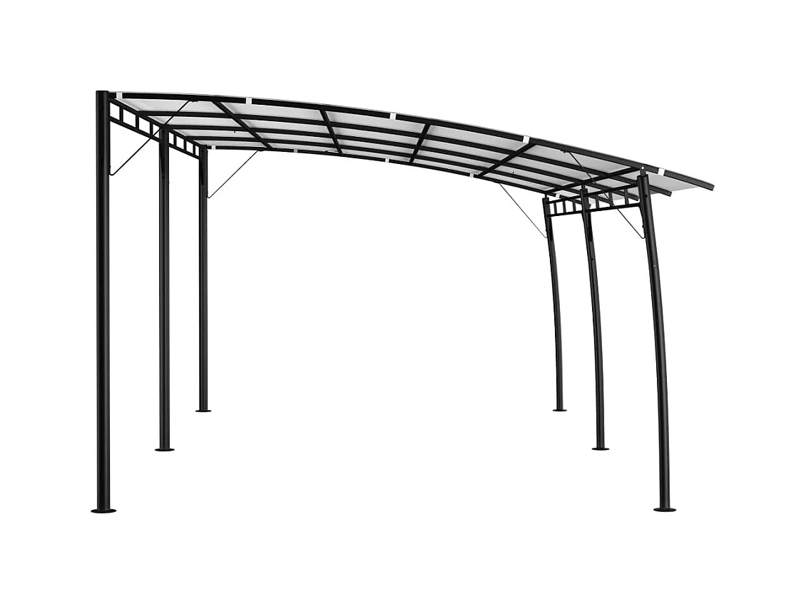 Tenda da sole da giardino 6x3x2,55 m crema