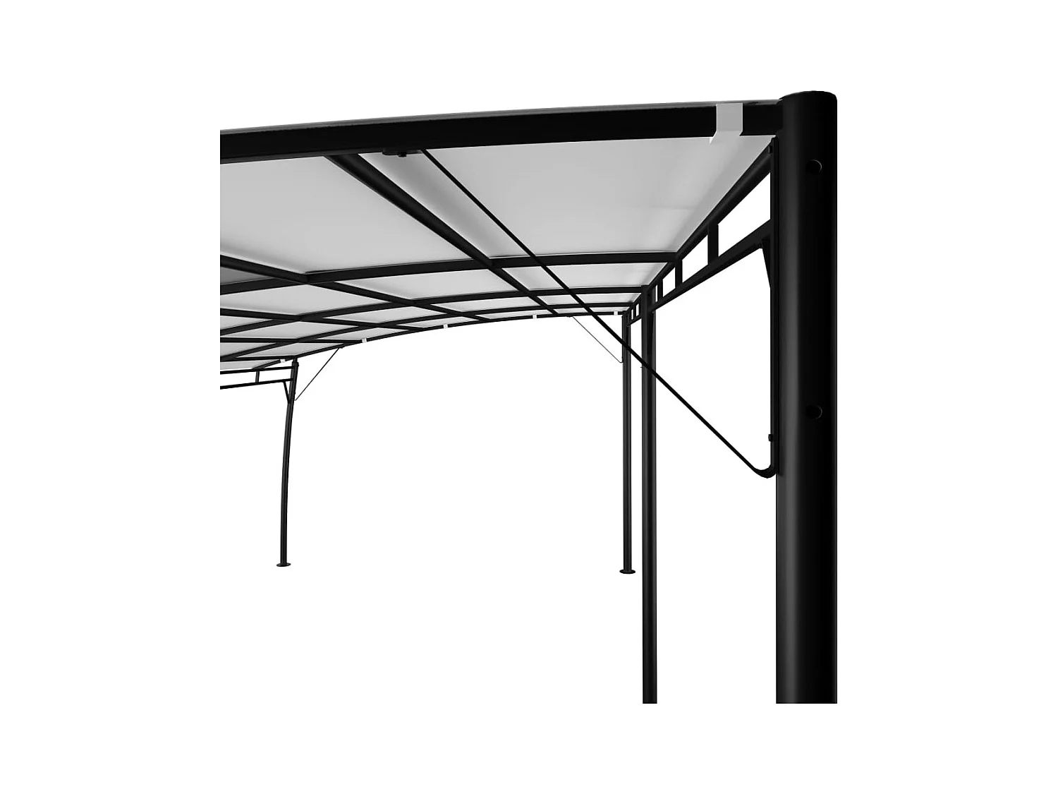 Tenda da sole da giardino 6x3x2,55 m crema