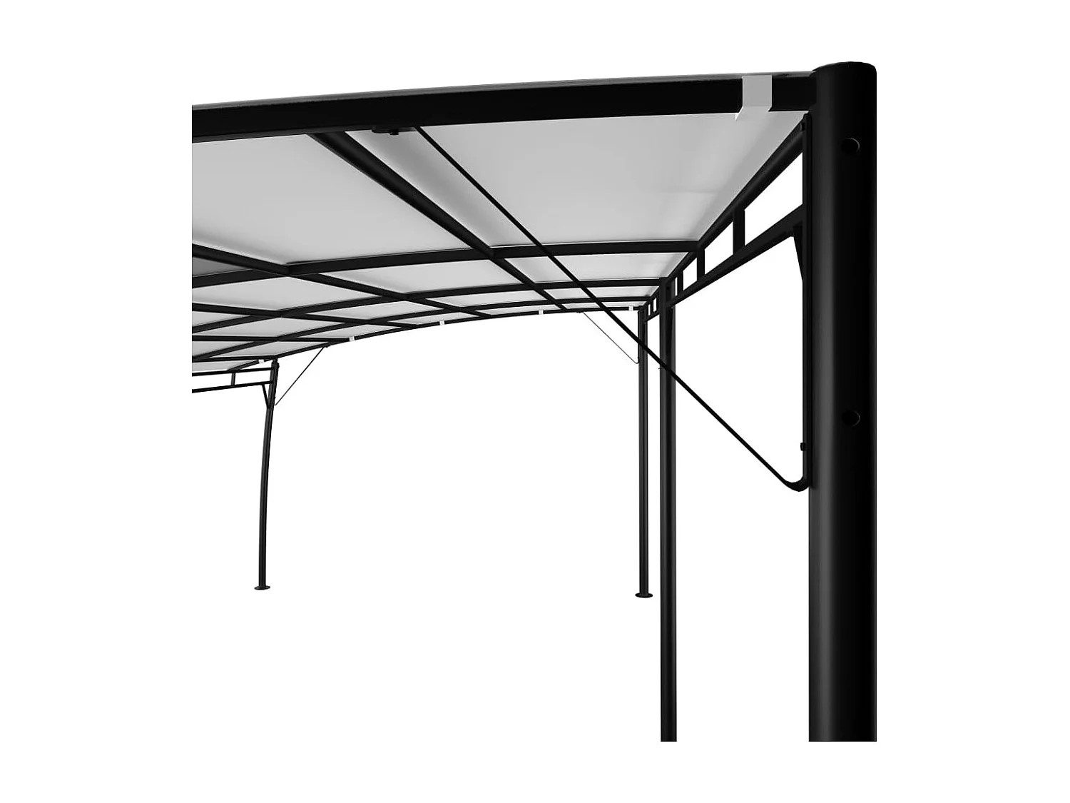 Tenda da sole da giardino 6x3x2,55 m crema