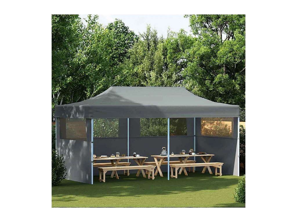 Carpa de recepción plegable con paredes 3x6 m antracita