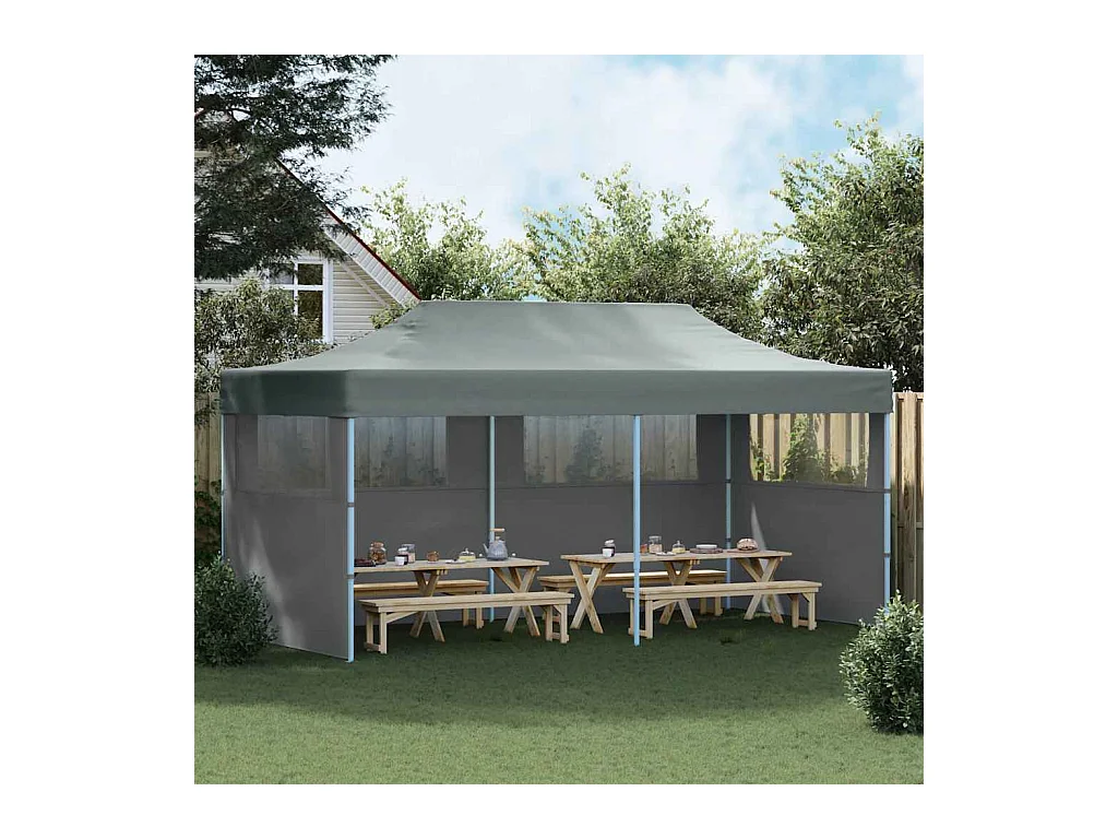 Carpa de recepción plegable con paredes 3x6 m antracita