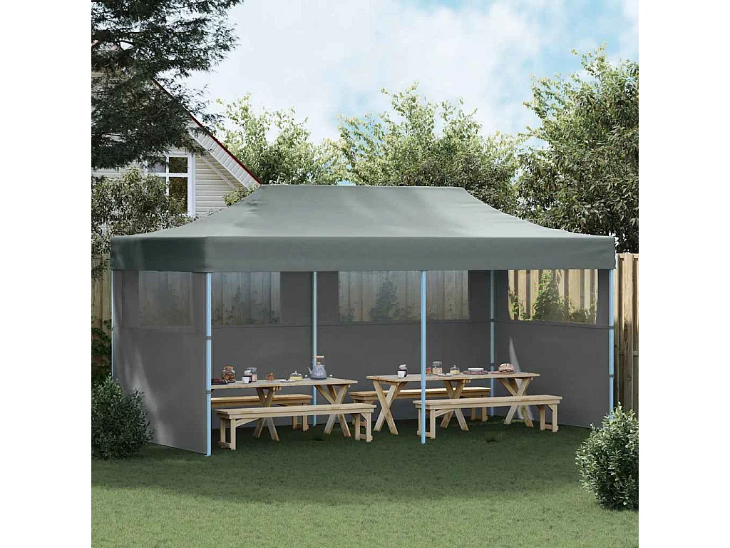 Carpa de recepción plegable con paredes 3x6 m antracita