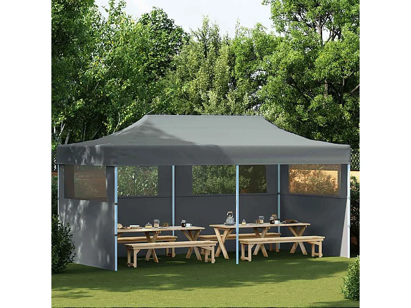 Carpa de recepción plegable con paredes 3x6 m antracita