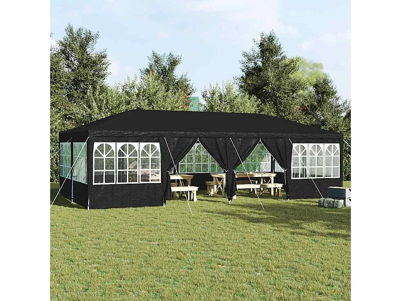 Tente de fête Anthracite et blanc 800 x 400 x 266 cm