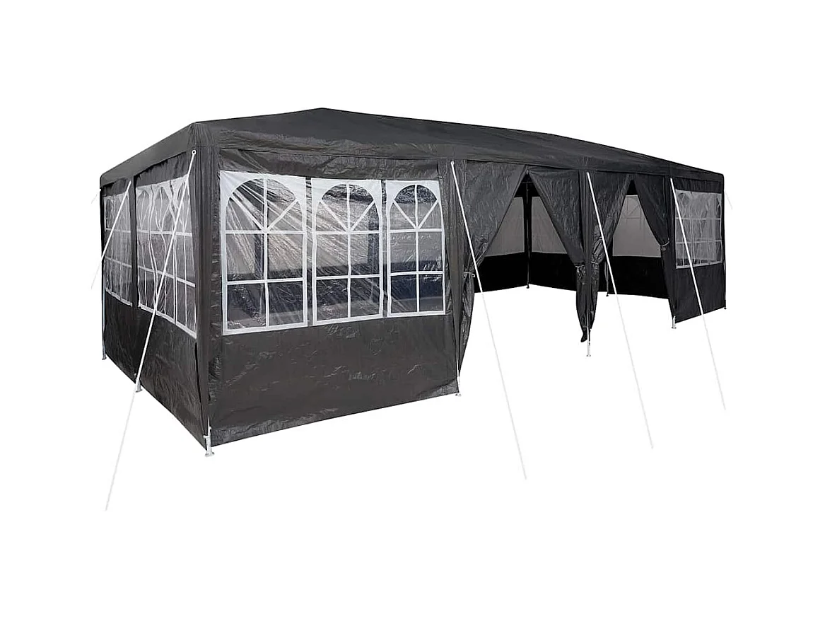 Tente de fête Anthracite et blanc 800 x 400 x 266 cm