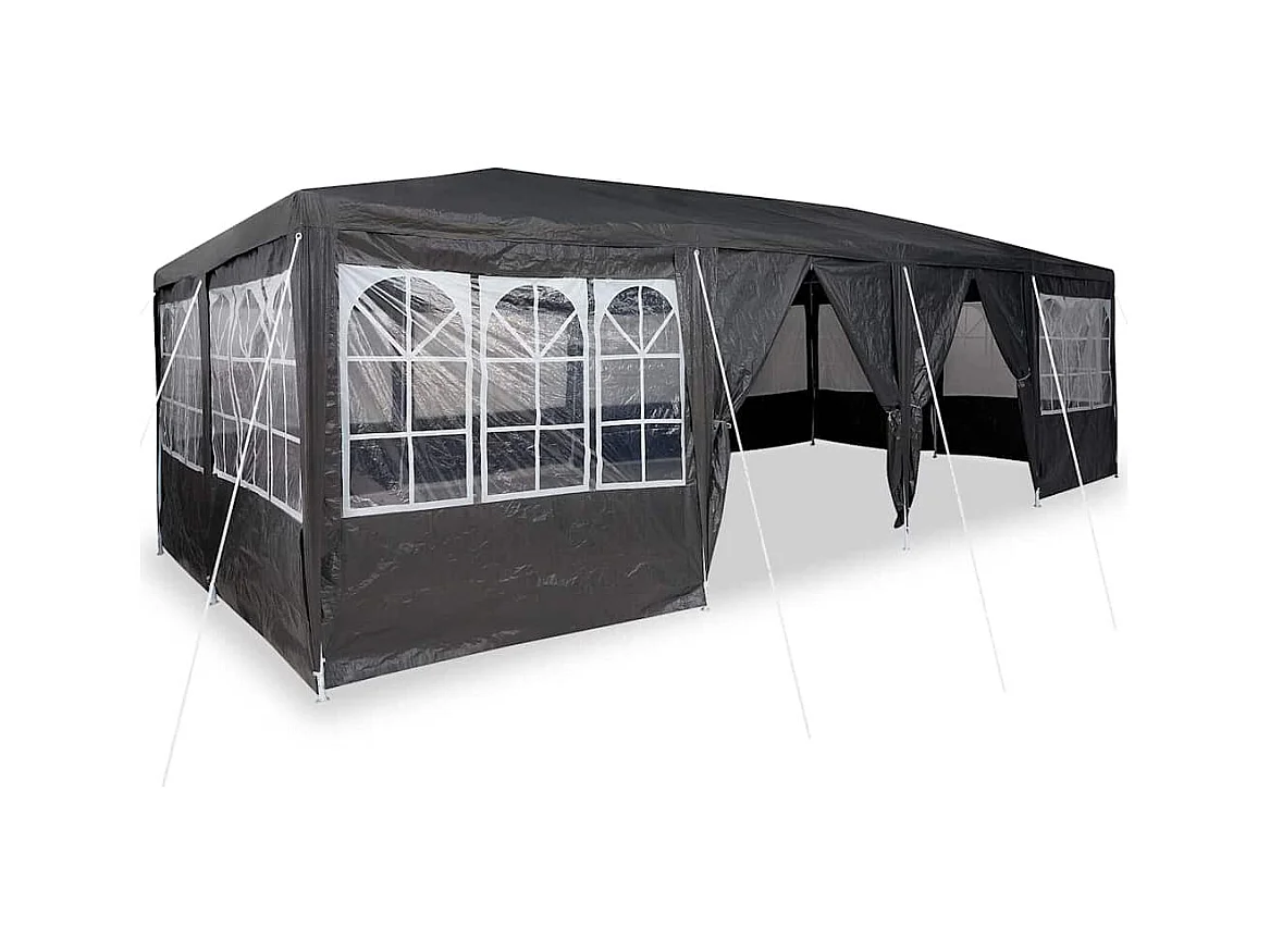 Tente de fête Anthracite et blanc 800 x 400 x 266 cm