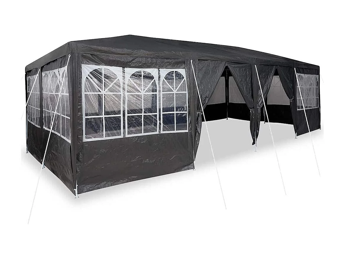 Tente de fête Anthracite et blanc 800 x 400 x 266 cm