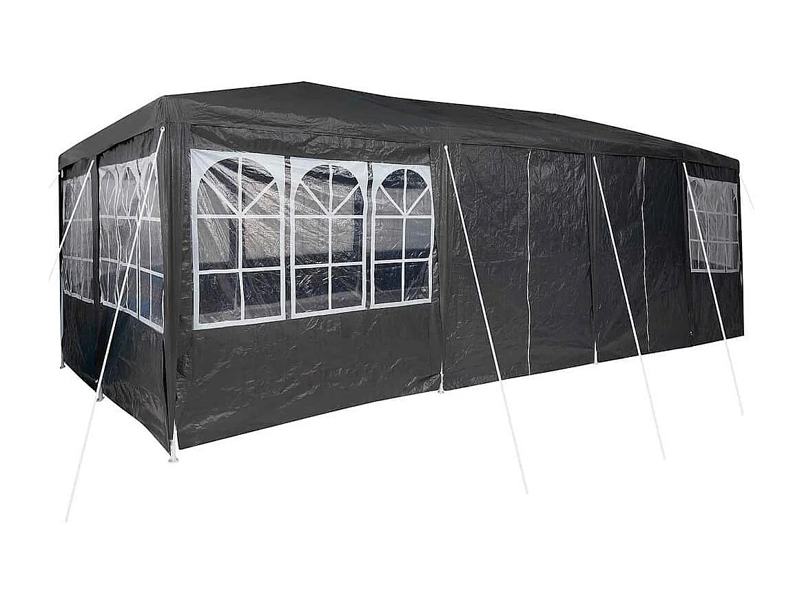 Tente de fête Anthracite et blanc 800 x 400 x 266 cm