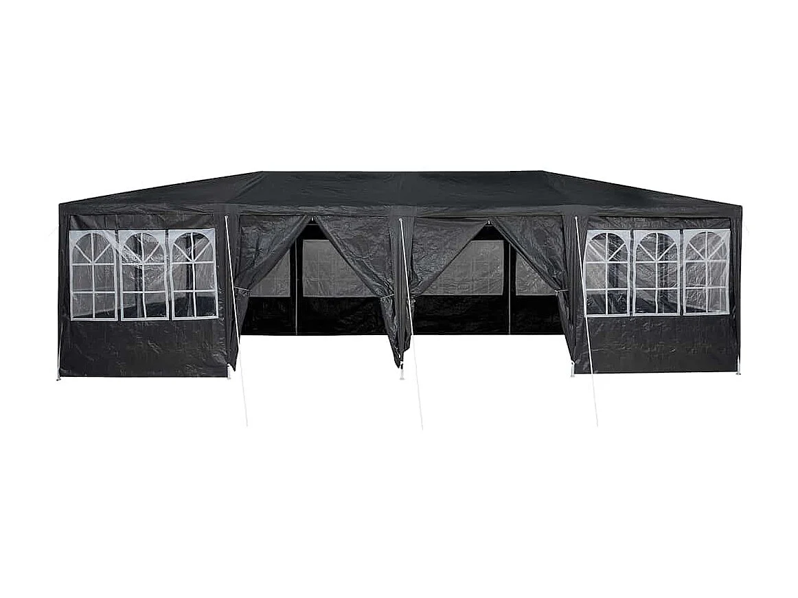 Partyzelt Anthrazit und Weiß 800 x 400 x 266 cm