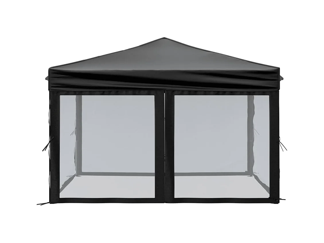 Carpa de recepción plegable con paredes Negra 3x3 m