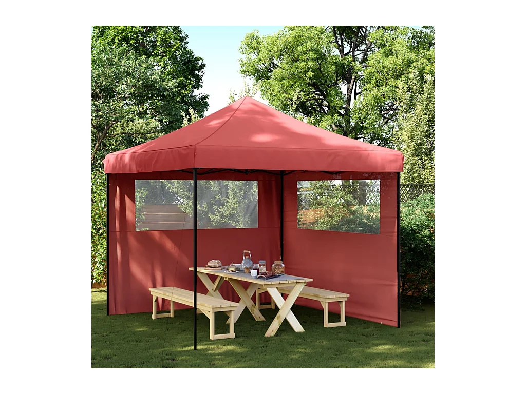 Carpa de recepción plegable emergente con 2 paredes laterales