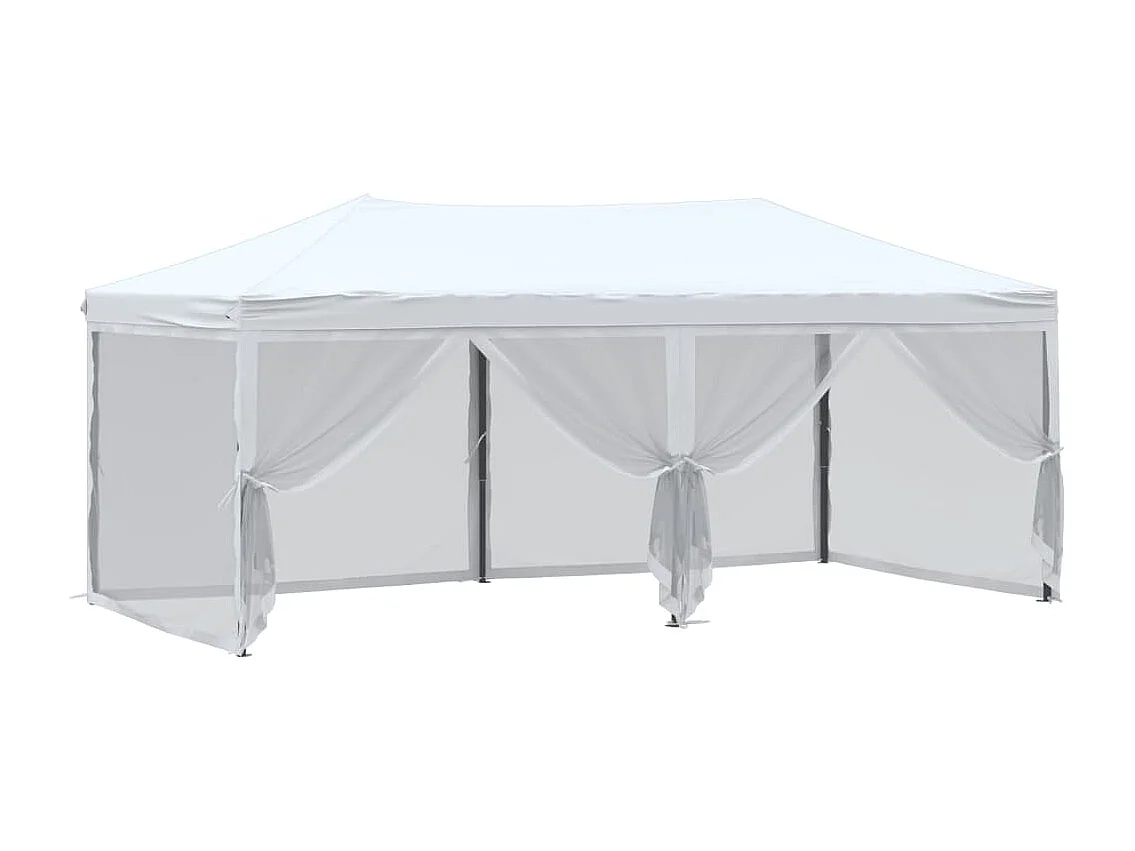 Carpa de recepción plegable con paredes Blanca 3x6 m