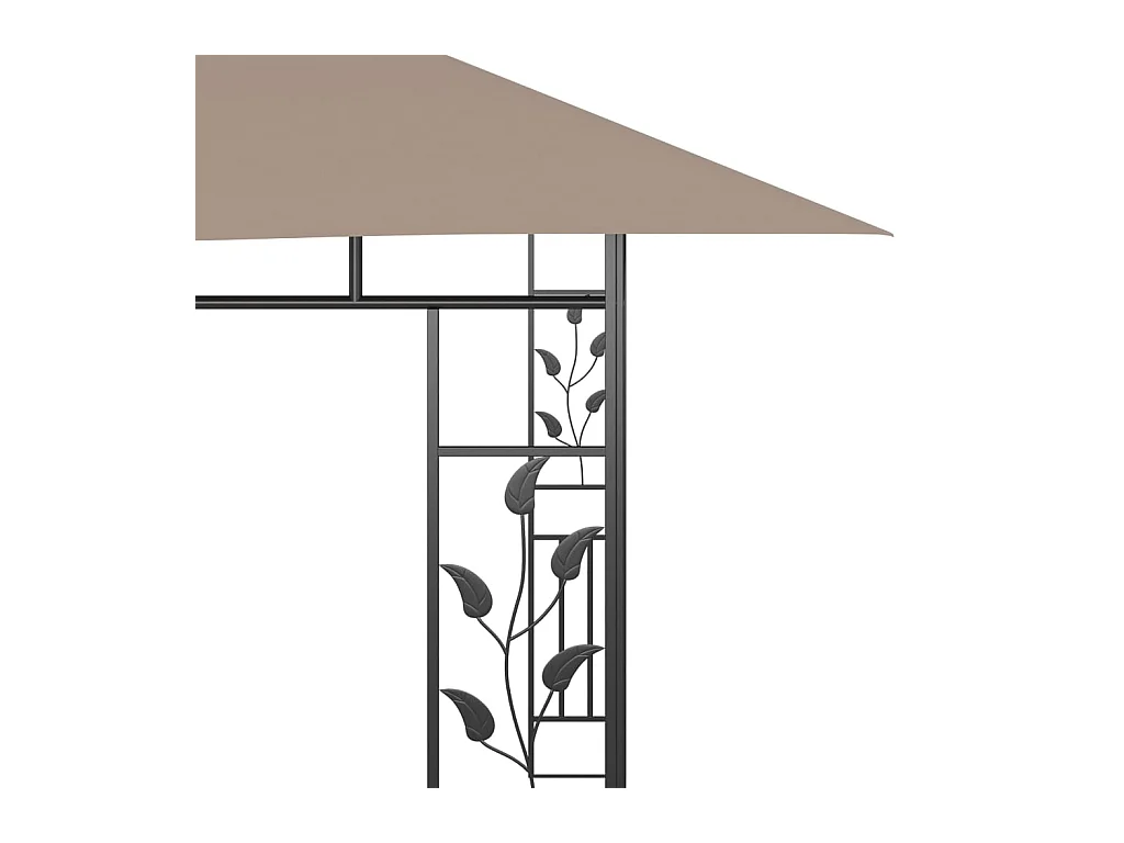 Cenador con mosquitera 4x3x2,73 m Taupe 180 g/m²