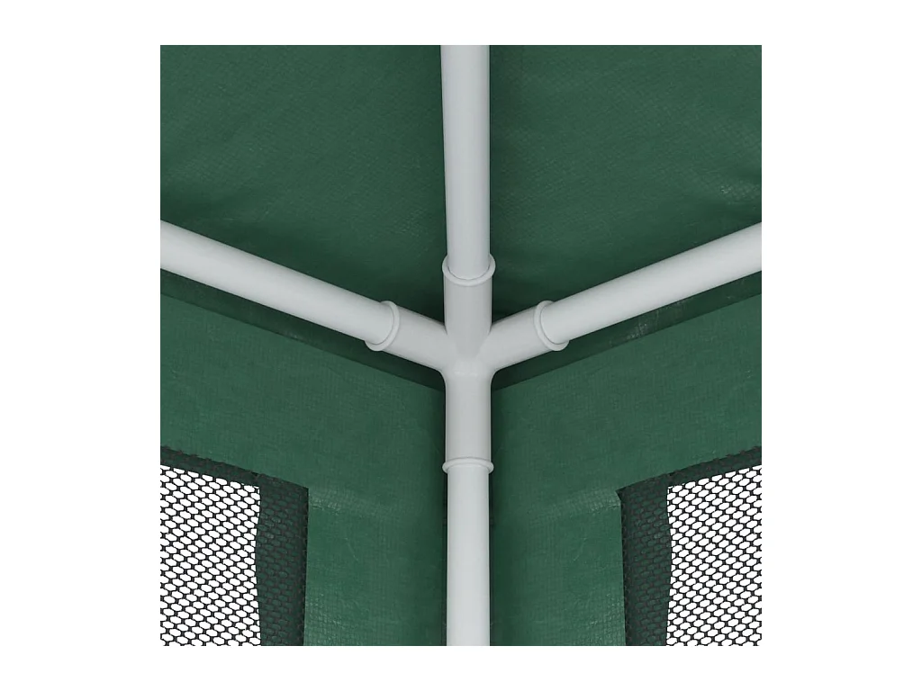 Carpa para fiestas y 10 paredes laterales de malla verde 3x12m HDPE