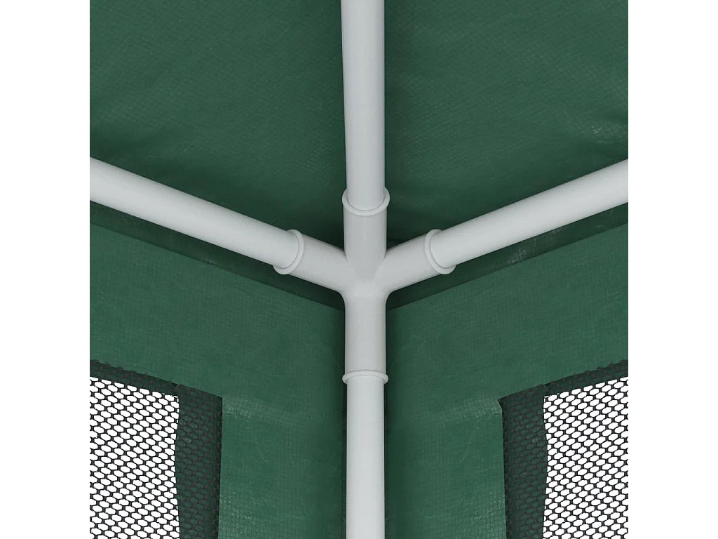 Carpa para fiestas y 10 paredes laterales de malla verde 3x12m HDPE