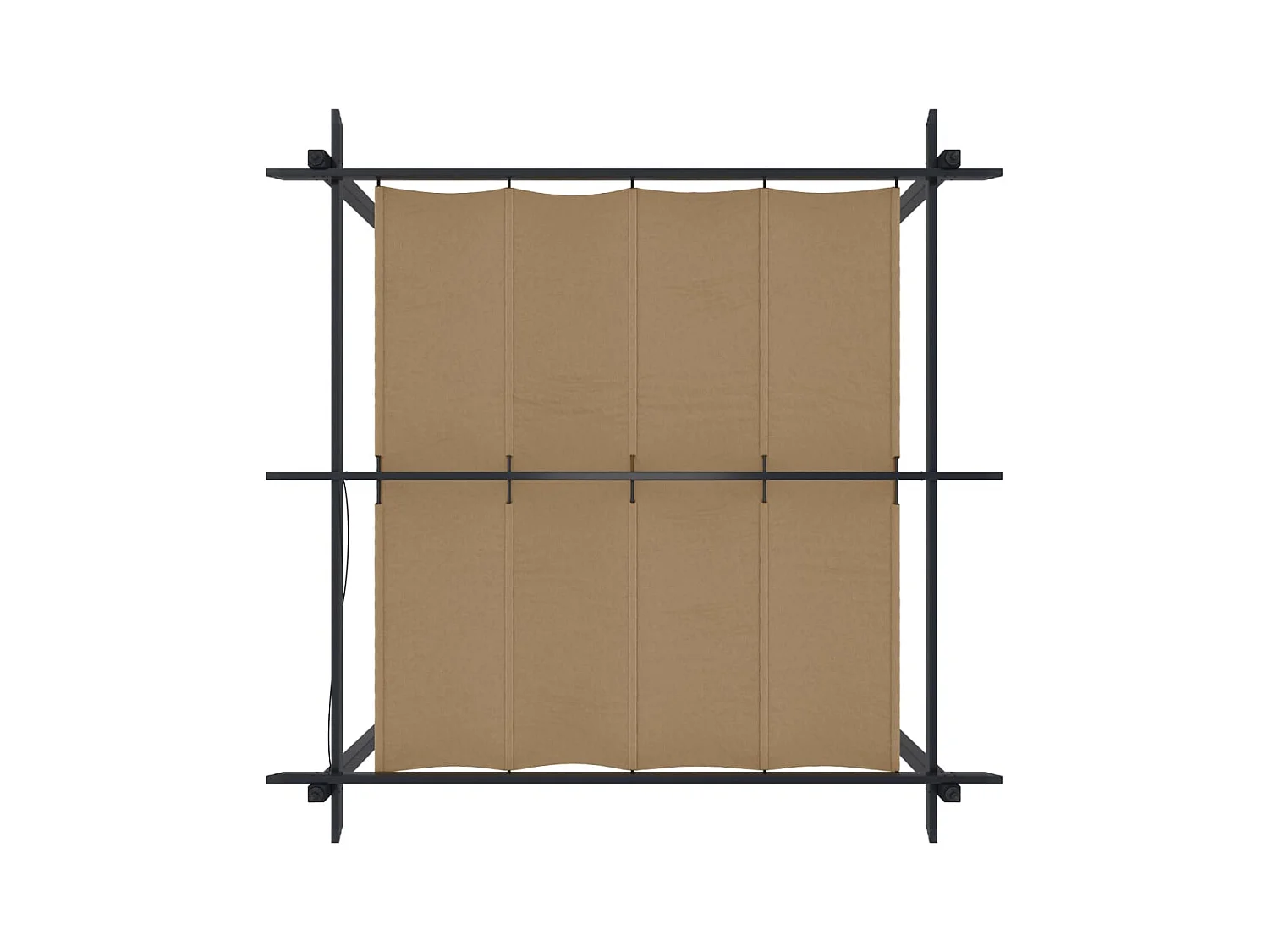 Gazebo da giardino con tetto retrattile 3x3 m Taupe