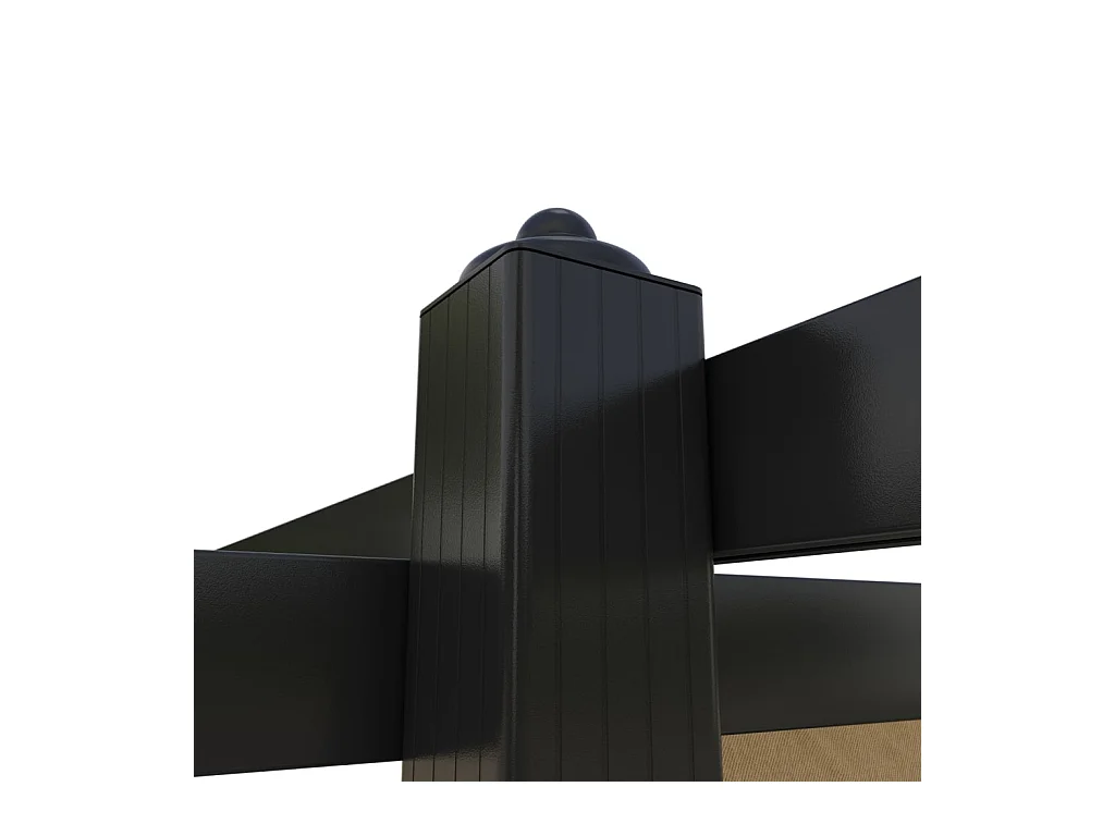 Gazebo da giardino con tetto retrattile 3x3 m Taupe