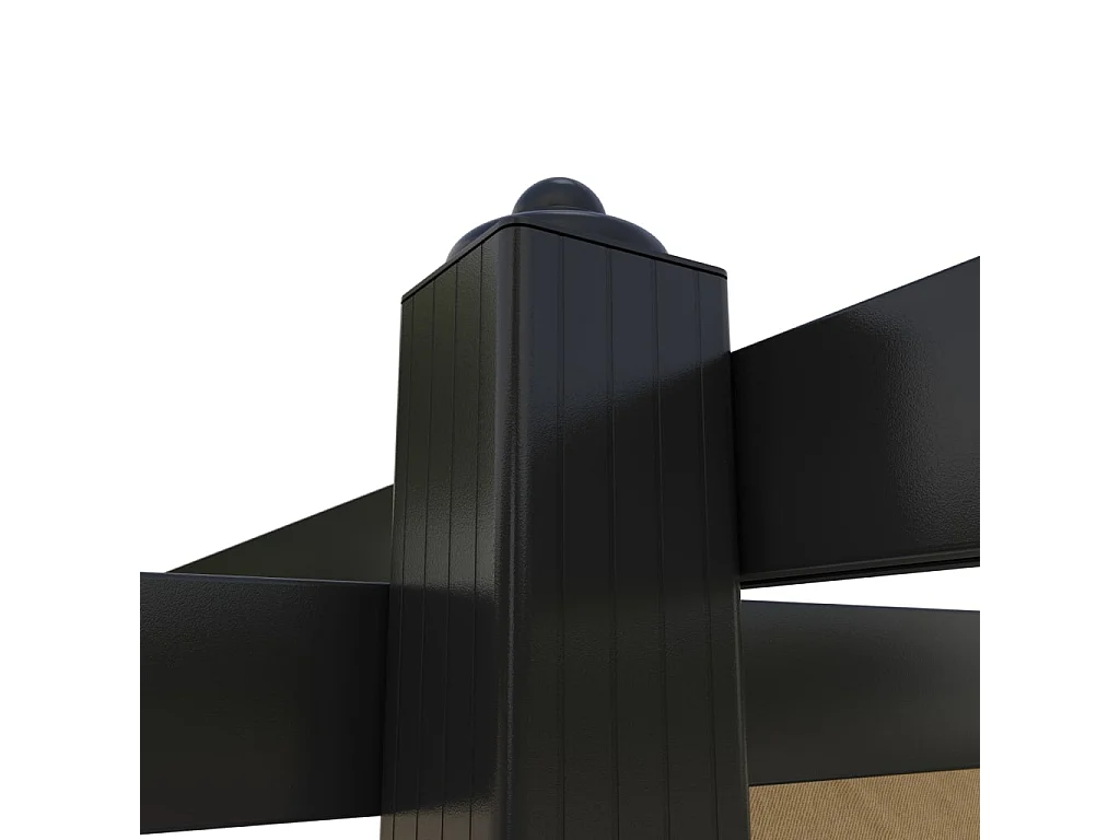 Cenador de jardín con techo retráctil 3x3 m Taupe