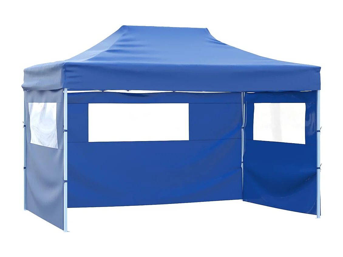 Tenda pieghevole a 3 pareti 3 x 4,5 m Blu