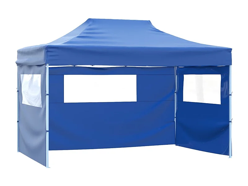 Tenda pieghevole a 3 pareti 3 x 4,5 m Blu
