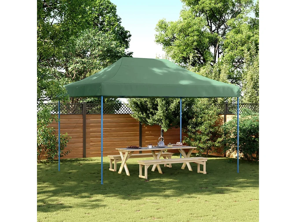 Carpa de recepción plegable emergente verde 410x279x315 cm