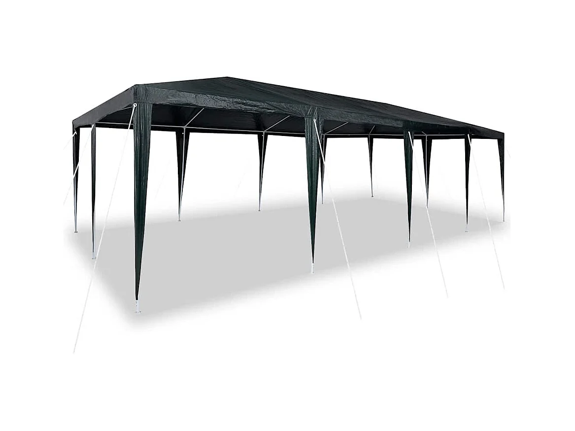 Carpa para fiestas verde y blanca 800 x 400 x 266 cm