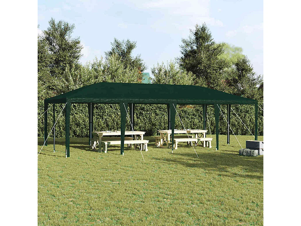 Tenda per feste verde e bianca 800 x 400 x 266 cm