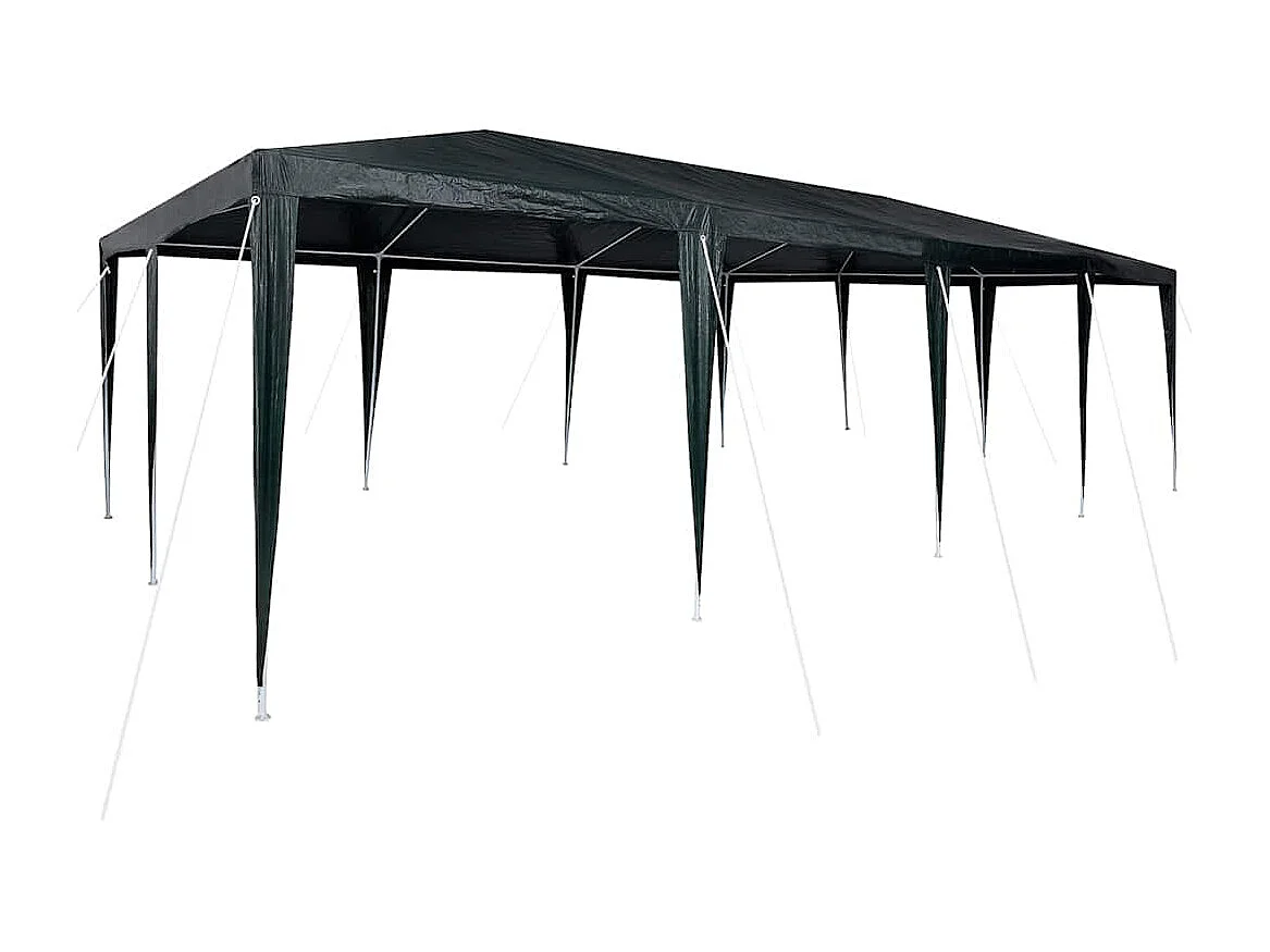 Tenda per feste verde e bianca 800 x 400 x 266 cm