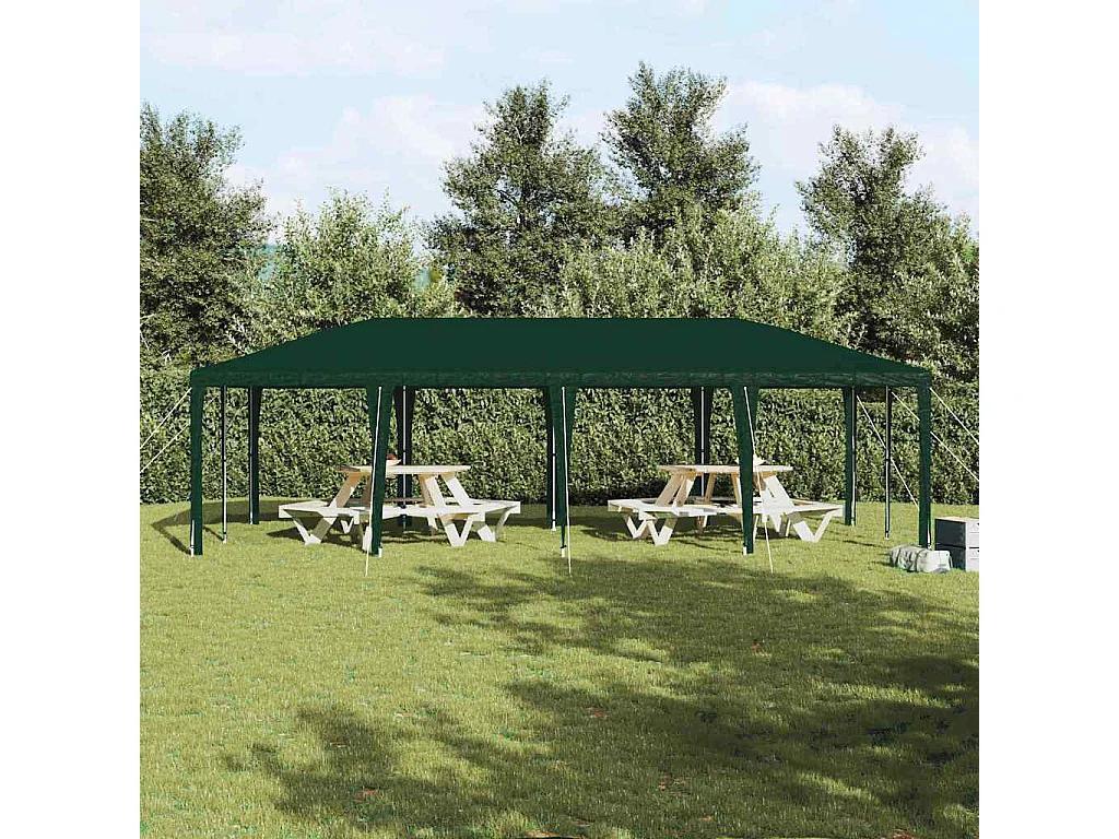 Tenda per feste verde e bianca 800 x 400 x 266 cm