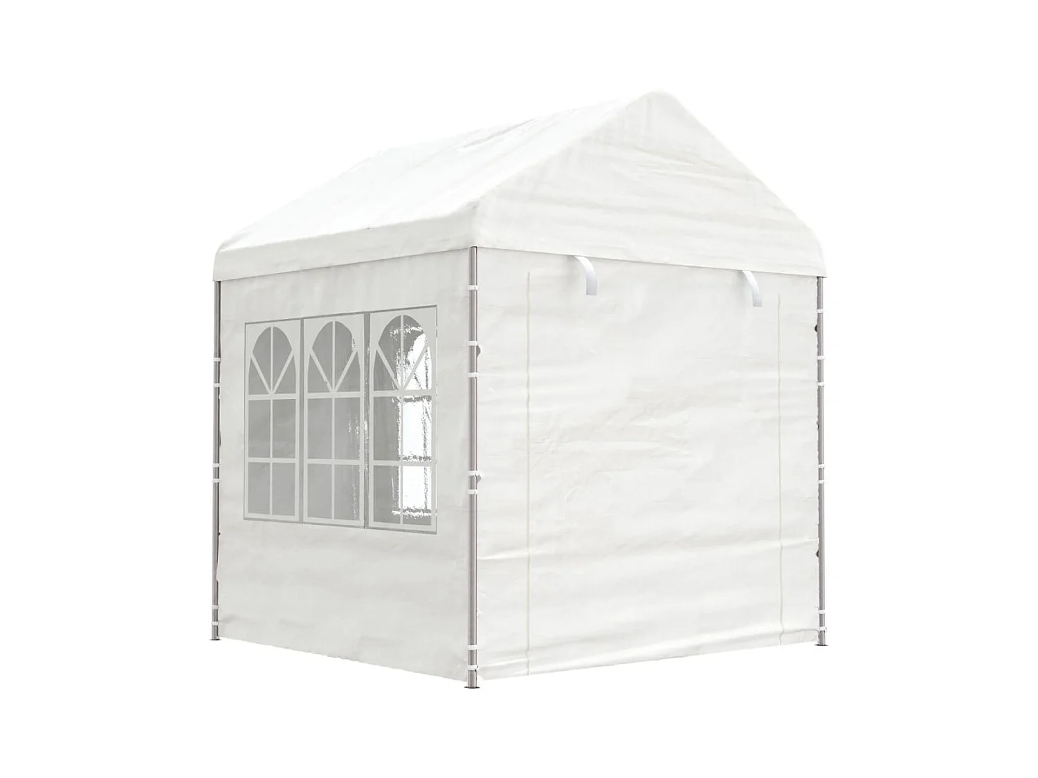 Gazebo con techo blanco 8,92x2,28x2,69 m polietileno