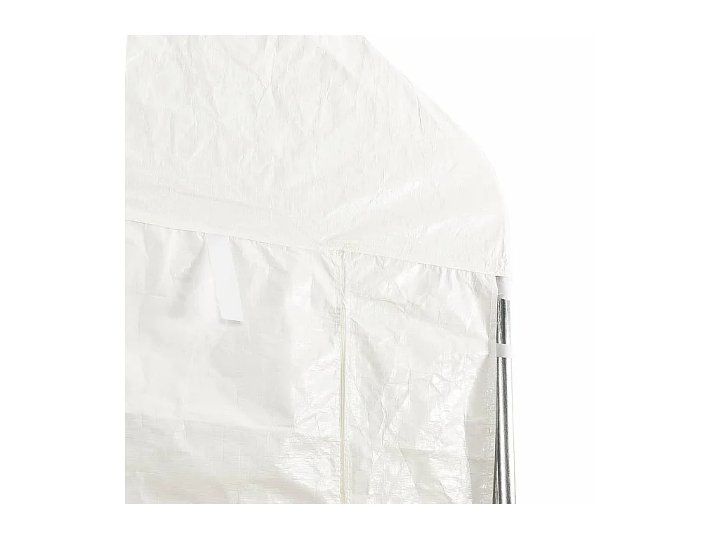 Gazebo con techo blanco 8,92x2,28x2,69 m polietileno