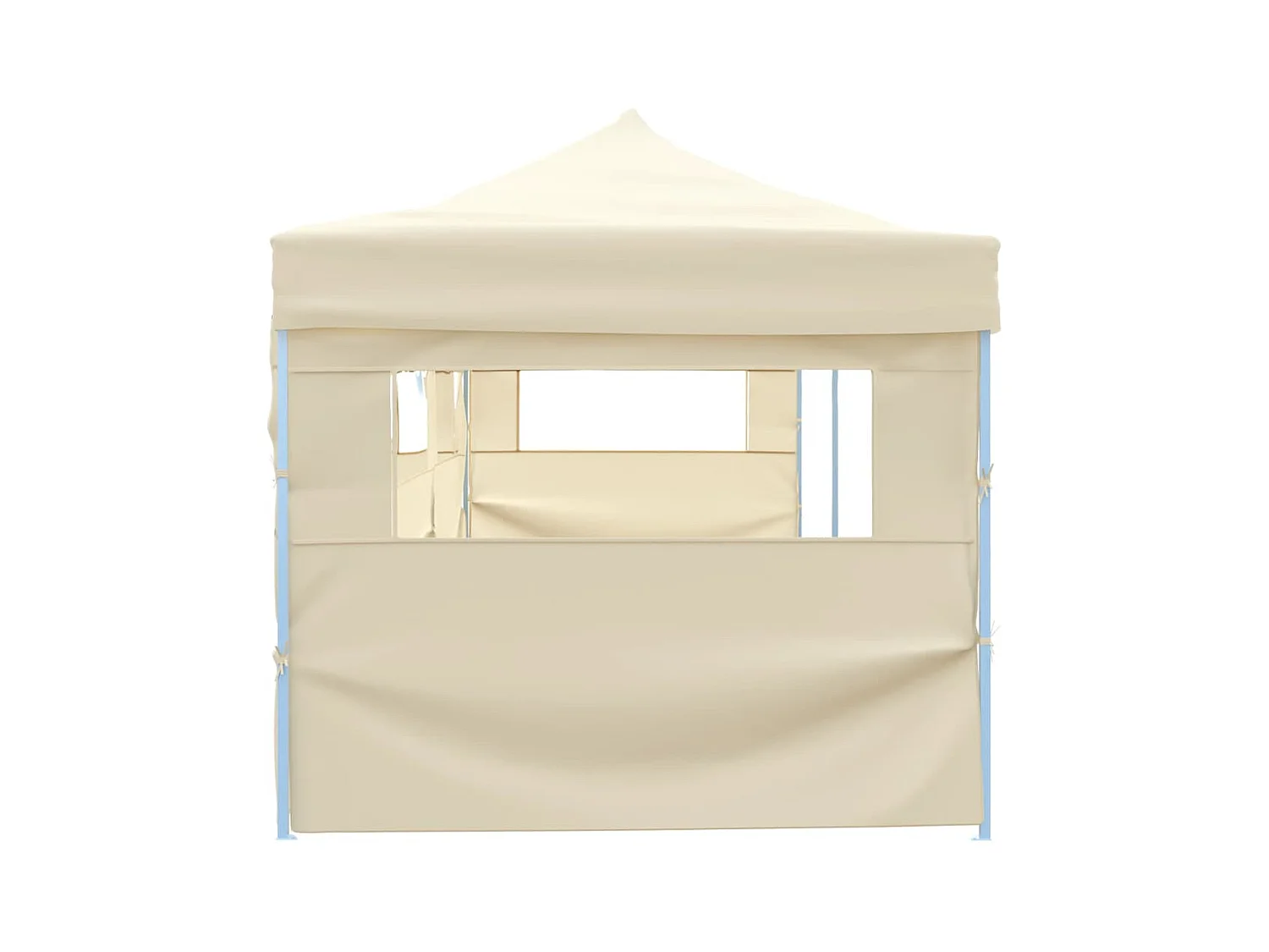 Carpa de recepción plegable emergente de color crema de 3 x 9 m con 5 paredes