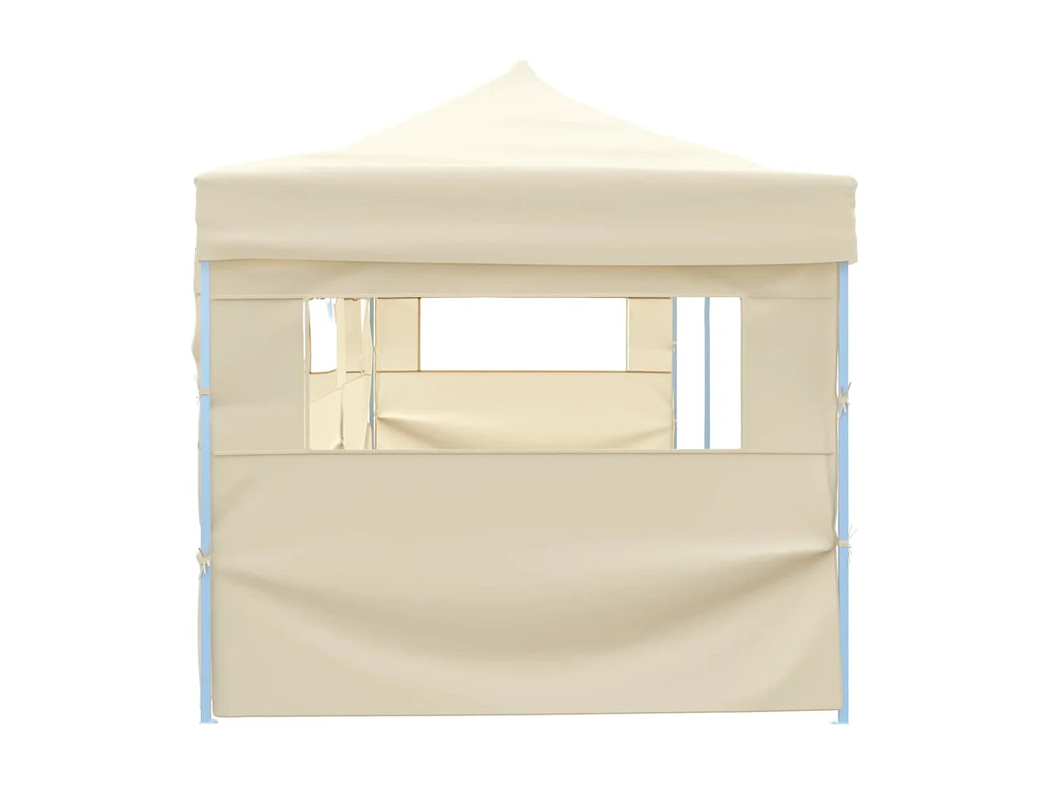 Tenda pieghevole pop-up color crema da 3x9 m con 5 pareti
