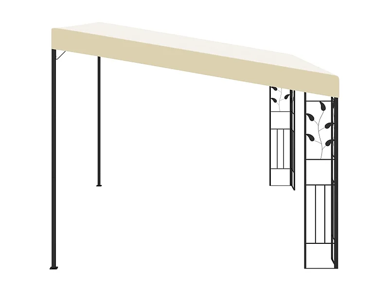 Cenador de pared 4x3x2,5m Crema