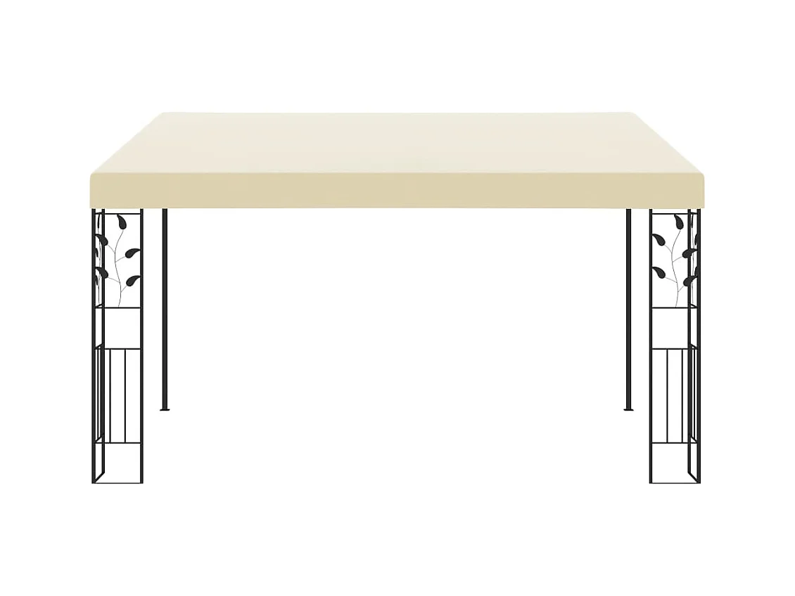 Cenador de pared 4x3x2,5m Crema