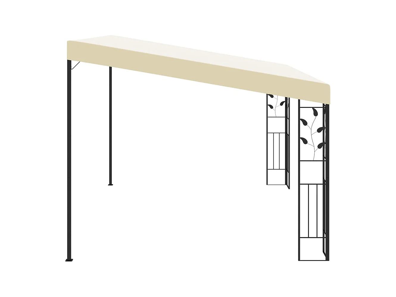 Cenador de pared 4x3x2,5m Crema