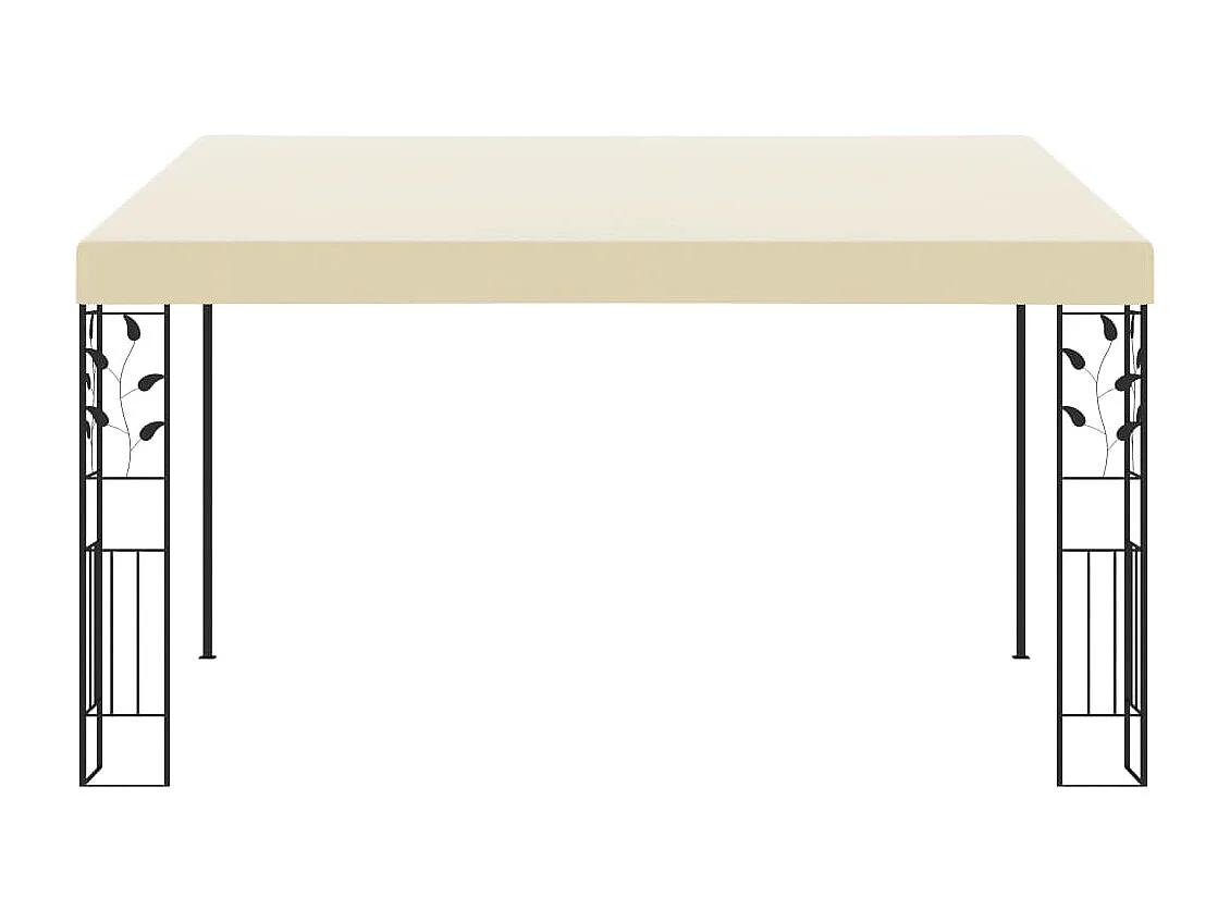 Cenador de pared 4x3x2,5m Crema