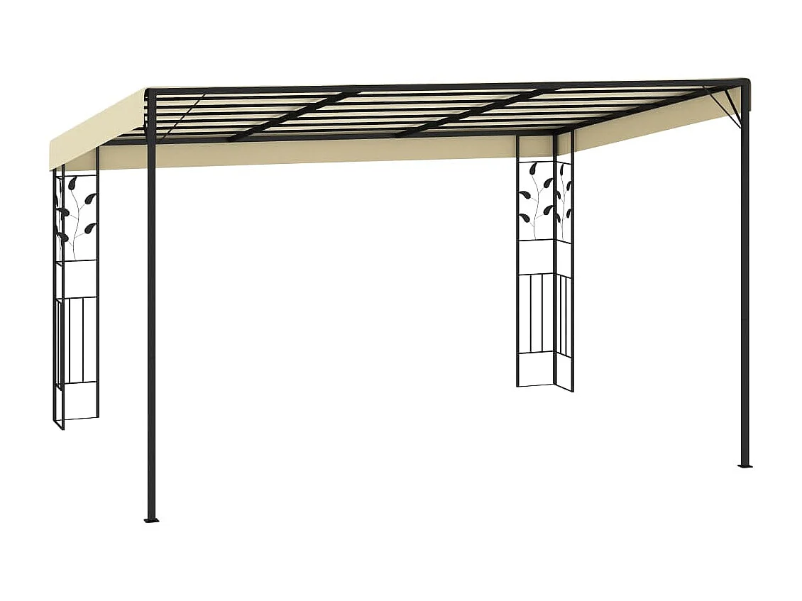 Cenador de pared 4x3x2,5m Crema