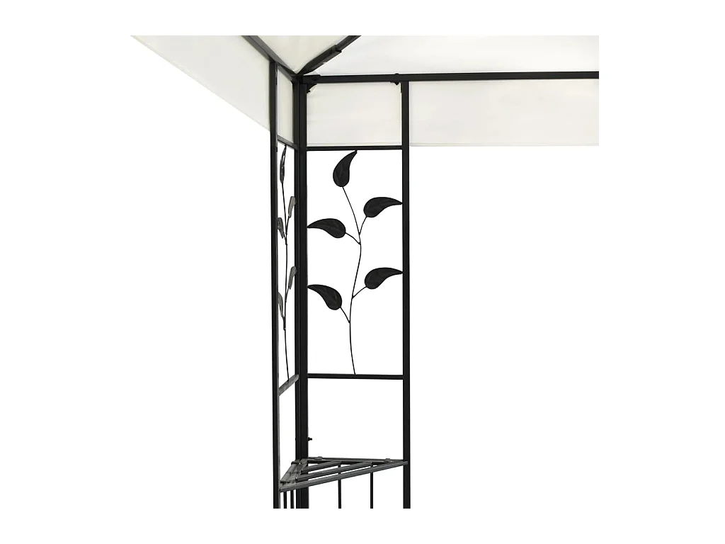 Gazebo bianco a doppio tetto 6x3 m in acciaio