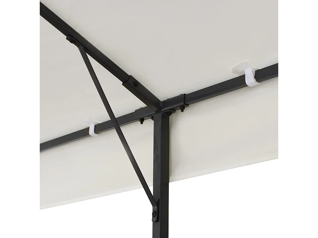 Gazebo bianco a doppio tetto 6x3 m in acciaio