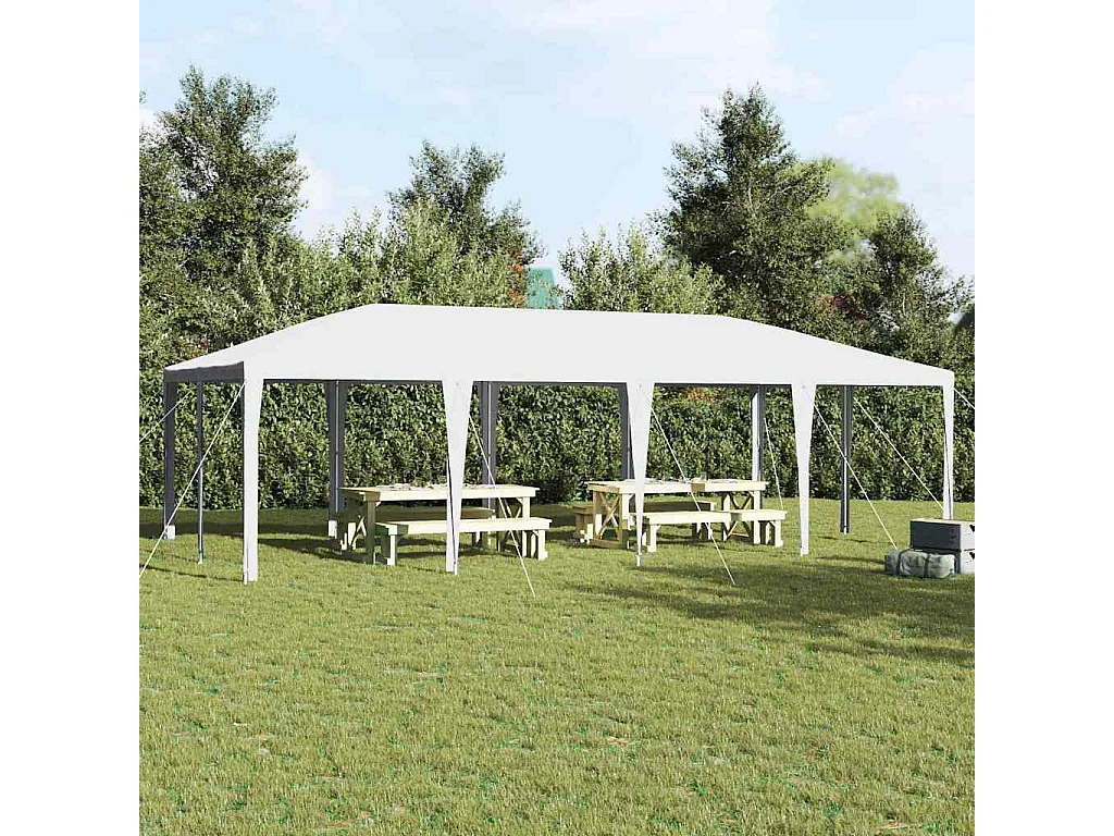 Tente de fête Blanc 800 x 400 x 266 cm Polyester et Acier
