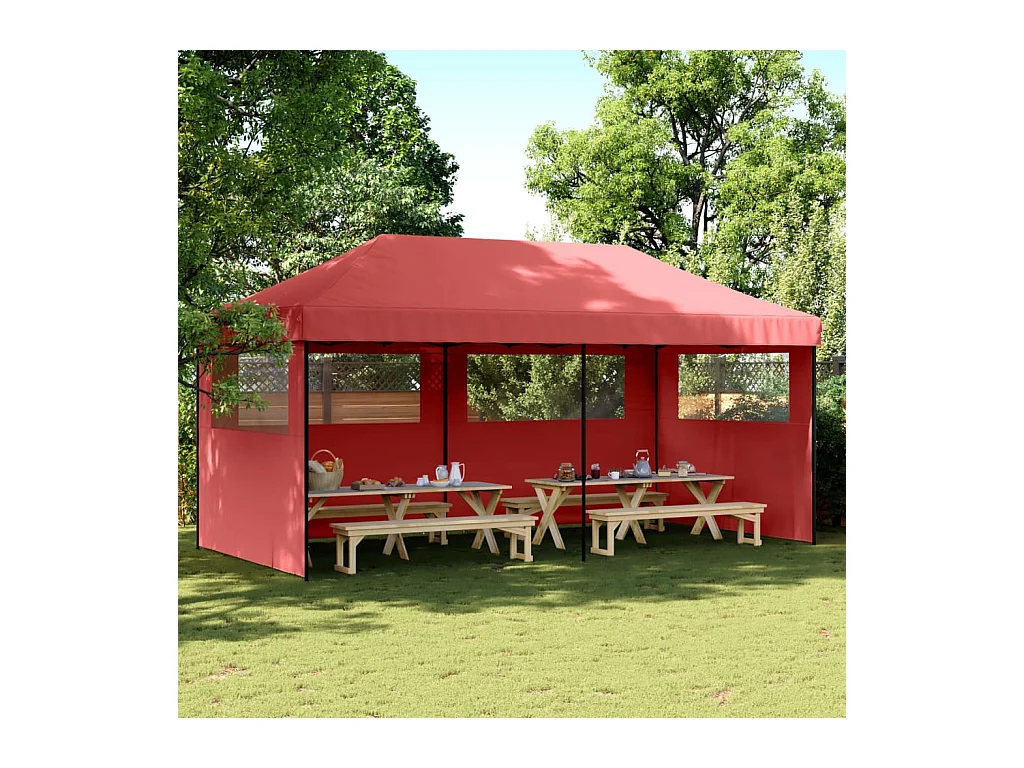 Tenda pieghevole pop-up per feste con 3 pareti laterali