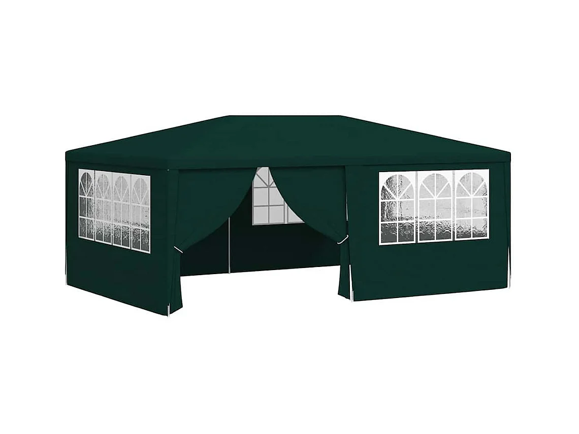 Ontvangsttent met zijwanden 4x6 m Groen 90 g/m²