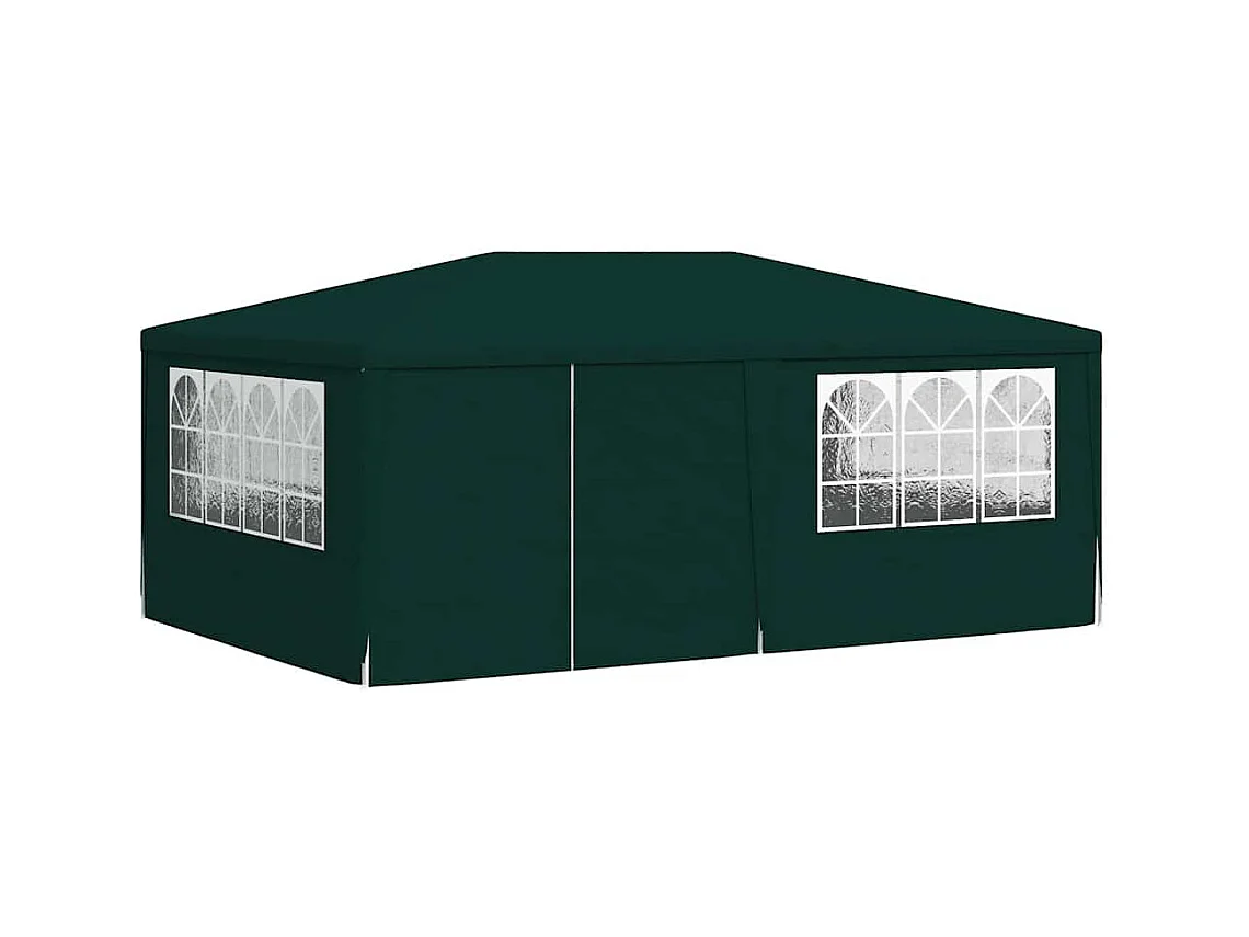 Ontvangsttent met zijwanden 4x6 m Groen 90 g/m²
