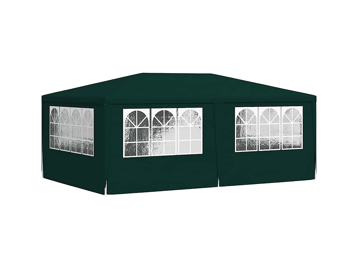 Ontvangsttent met zijwanden 4x6 m Groen 90 g/m²