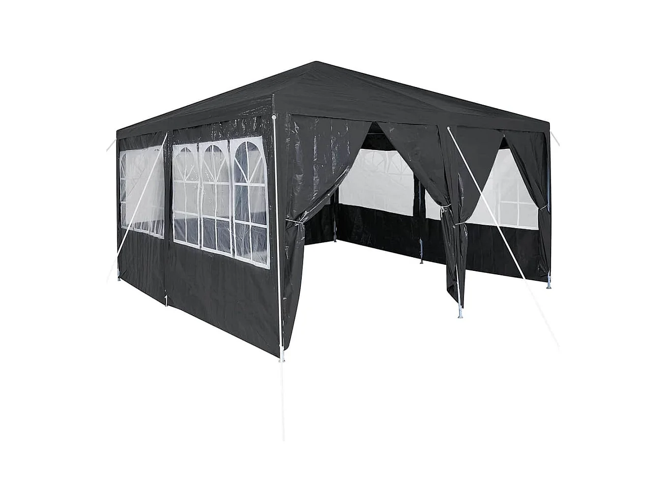 Carpa para fiestas Antracita y blanca 400 x 400 x 266 cm