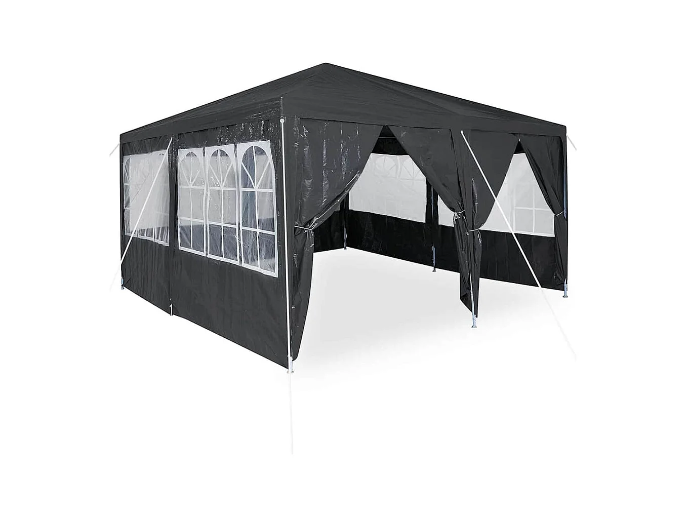 Carpa para fiestas Antracita y blanca 400 x 400 x 266 cm