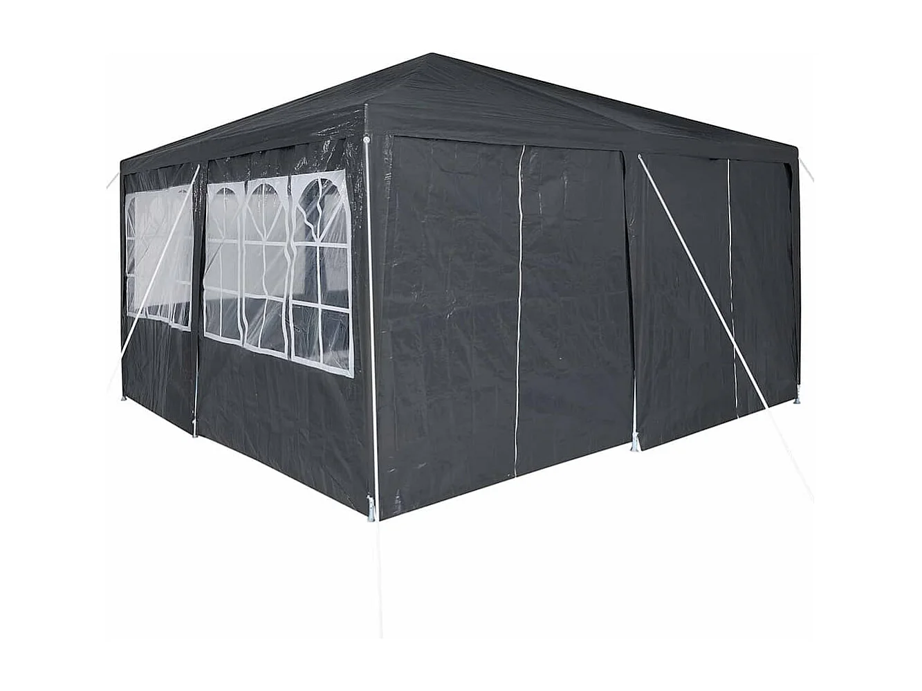 Carpa para fiestas Antracita y blanca 400 x 400 x 266 cm